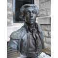 Custom metal craft famous bust bronze marquis de lafayette bust sculpture replica
